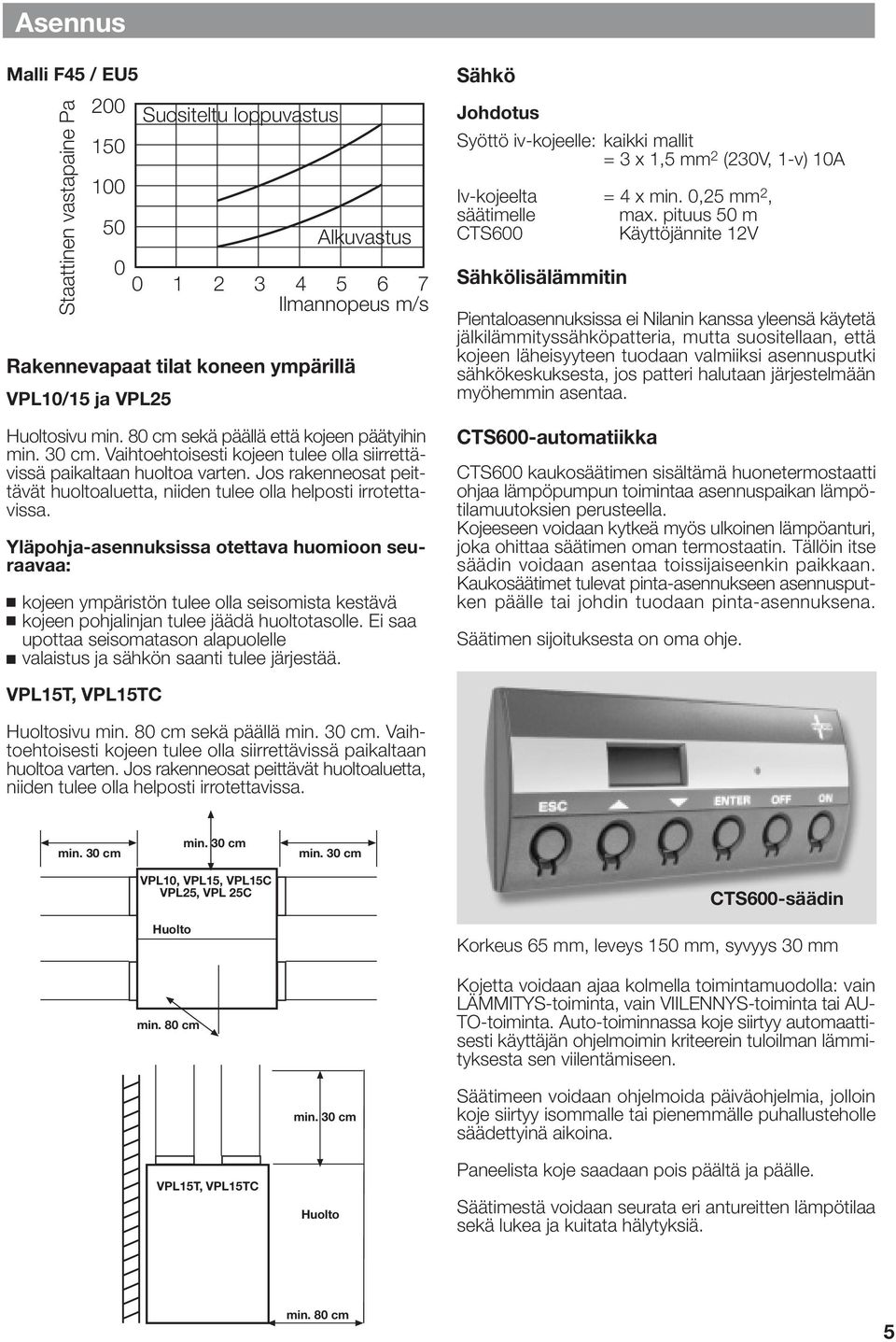 Jos rakenneosat peittävät huoltoaluetta, niiden tulee olla helposti irrotettavissa.