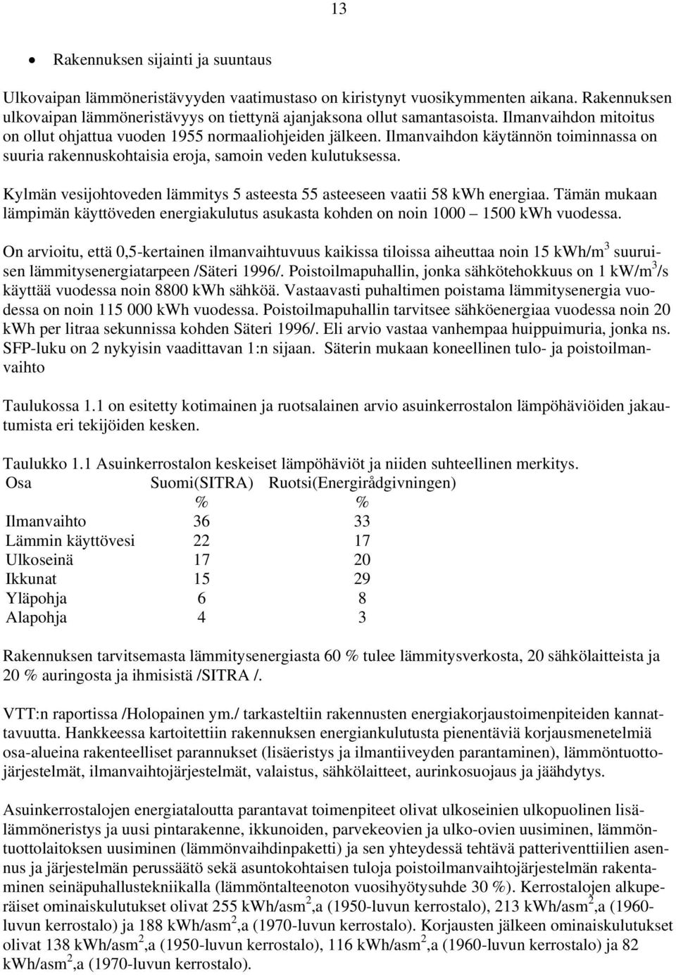 Kylmän vesijohtoveden lämmitys 5 asteesta 55 asteeseen vaatii 58 kwh energiaa. Tämän mukaan lämpimän käyttöveden energiakulutus asukasta kohden on noin 1000 1500 kwh vuodessa.