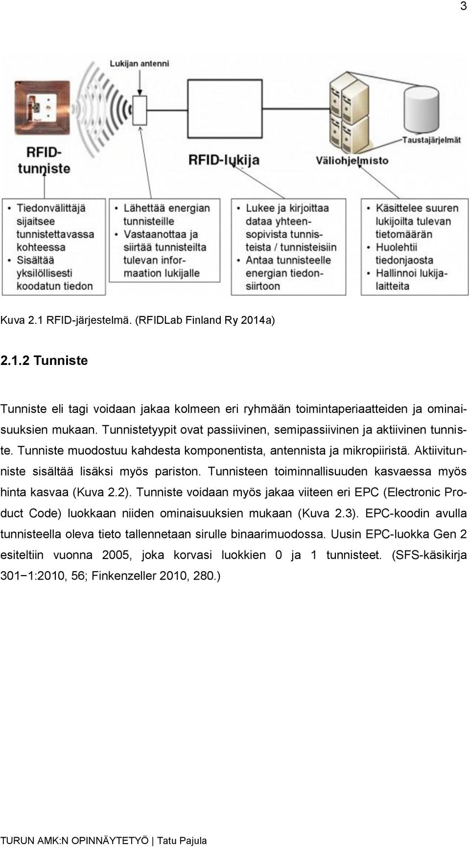 Tunnisteen toiminnallisuuden kasvaessa myös hinta kasvaa (Kuva 2.2). Tunniste voidaan myös jakaa viiteen eri EPC (Electronic Product Code) luokkaan niiden ominaisuuksien mukaan (Kuva 2.3).