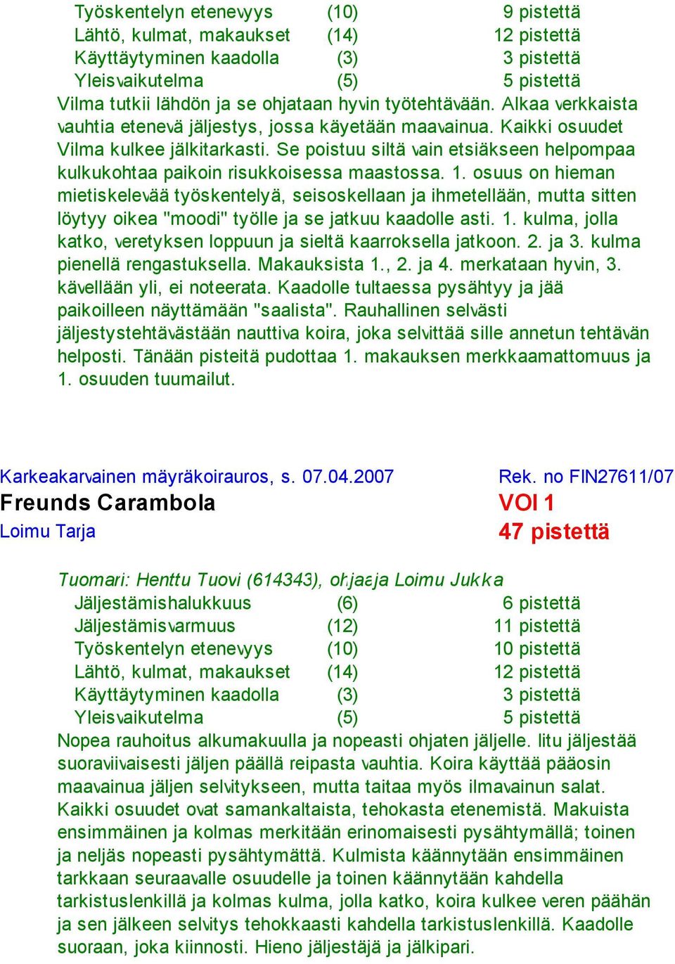 1. osuus on hieman mietiskelevää työskentelyä, seisoskellaan ja ihmetellään, mutta sitten löytyy oikea "moodi" työlle ja se jatkuu kaadolle asti. 1.