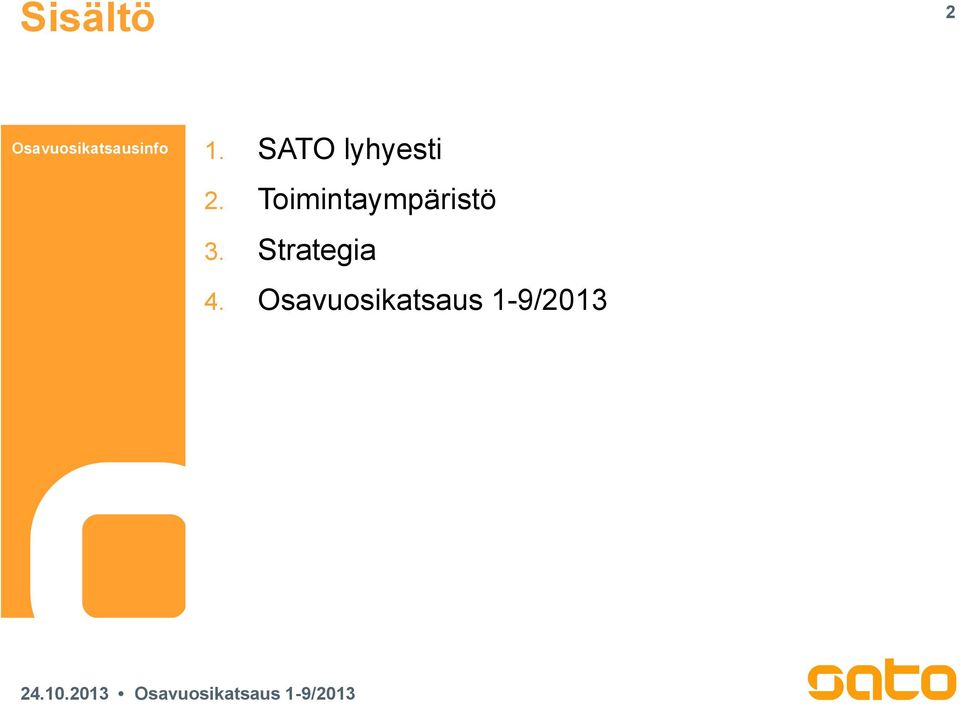 SATO lyhyesti 2.