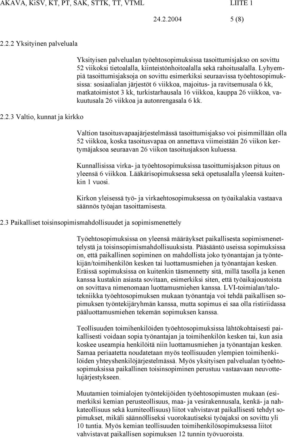 viikkoa, kauppa 26 viikkoa, vakuutusala 26 viikkoa ja autonrengasala 6 kk.