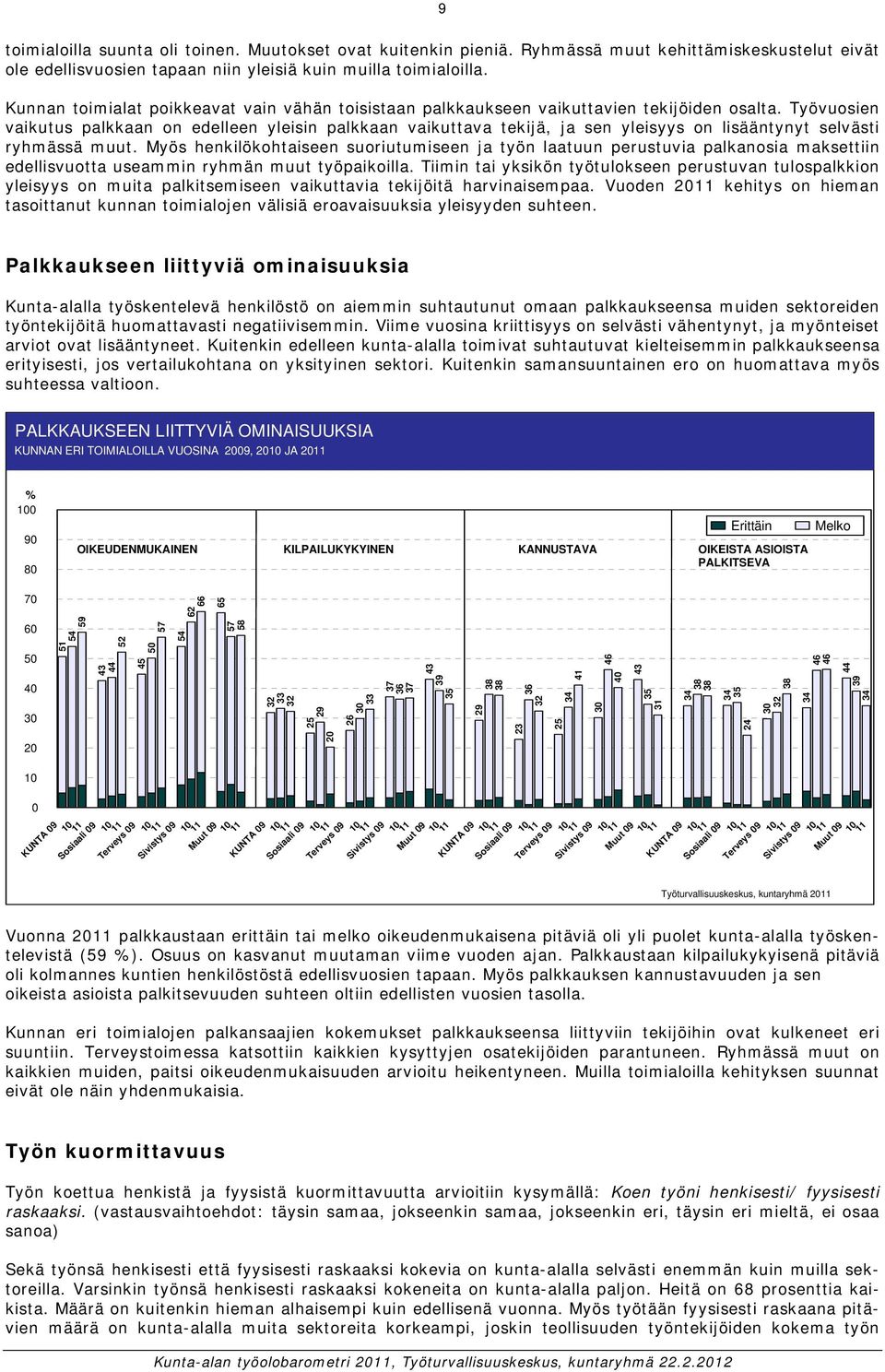 Työvuosien vaikutus palkkaan on edelleen yleisin palkkaan vaikuttava tekijä, ja sen yleisyys on lisääntynyt selvästi ryhmässä muut.