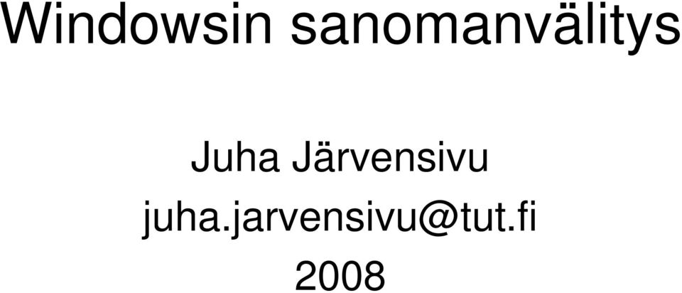 Juha Järvensivu