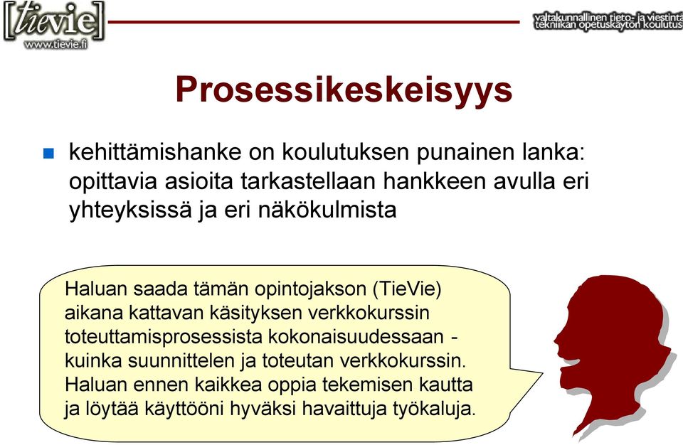 kattavan käsityksen verkkokurssin toteuttamisprosessista kokonaisuudessaan - kuinka suunnittelen ja