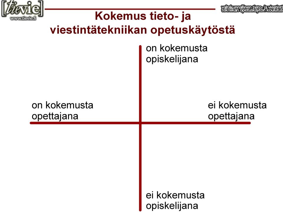 opetuskäytöstä on kokemusta