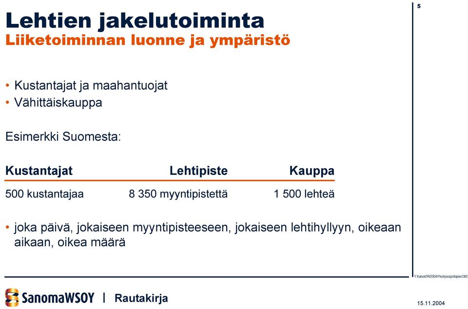 Lehtipiste Kauppa 500 kustantajaa 8 350 myyntipistettä 1 500 lehteä joka