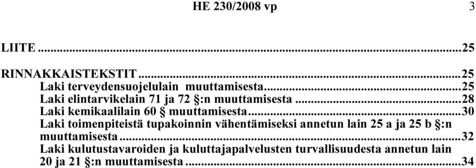 ..30 Laki toimenpiteistä tupakoinnin vähentämiseksi annetun lain 25 a ja 25 b :n muuttamisesta.