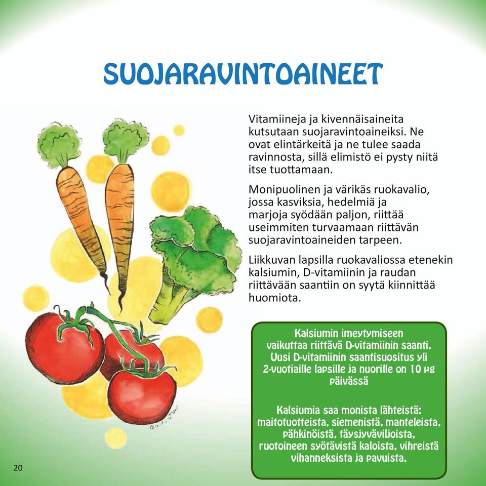 Lkkuv lpsll ruokvloss eteek klsum, D-vtm j rud rttävää st o syytä kttää huomot. Klsum meytymsee vkutt rttävä D-vtm st.