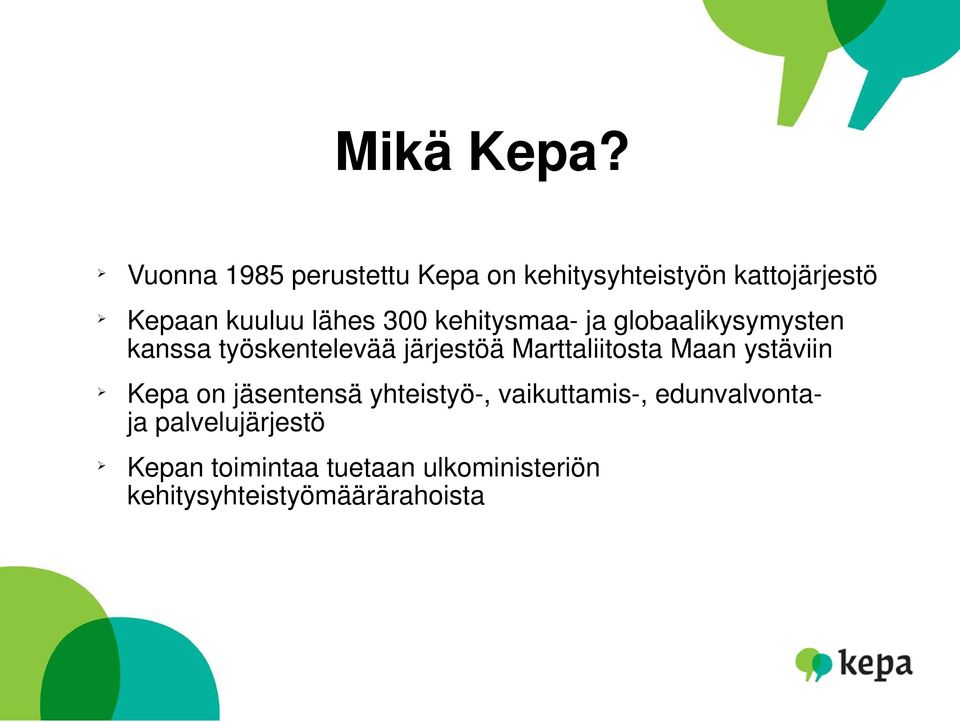 300 kehitysmaa- ja globaalikysymysten kanssa työskentelevää järjestöä Marttaliitosta