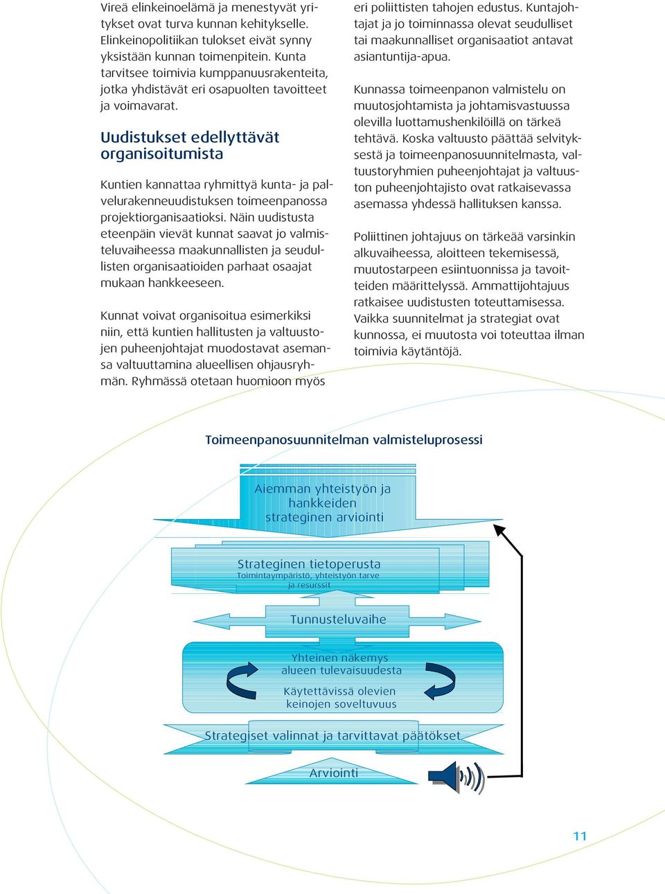 Uudistukset edellyttävät organisoitumista Kuntien kannattaa ryhmittyä kunta- ja palvelurakenneuudistuksen toimeenpanossa projektiorganisaatioksi.