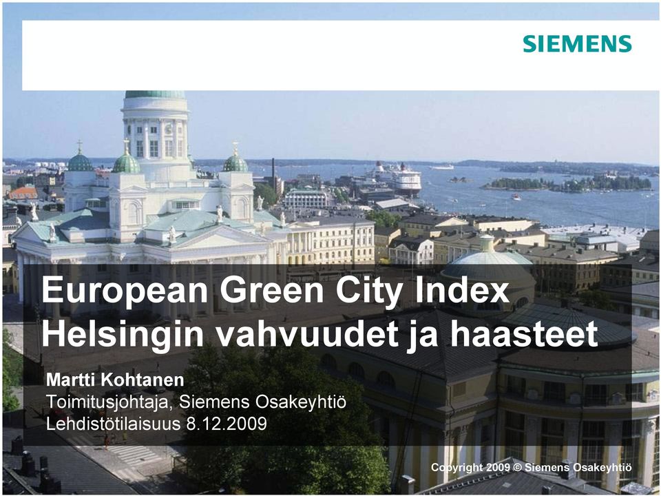 Toimitusjohtaja, Siemens Osakeyhtiö