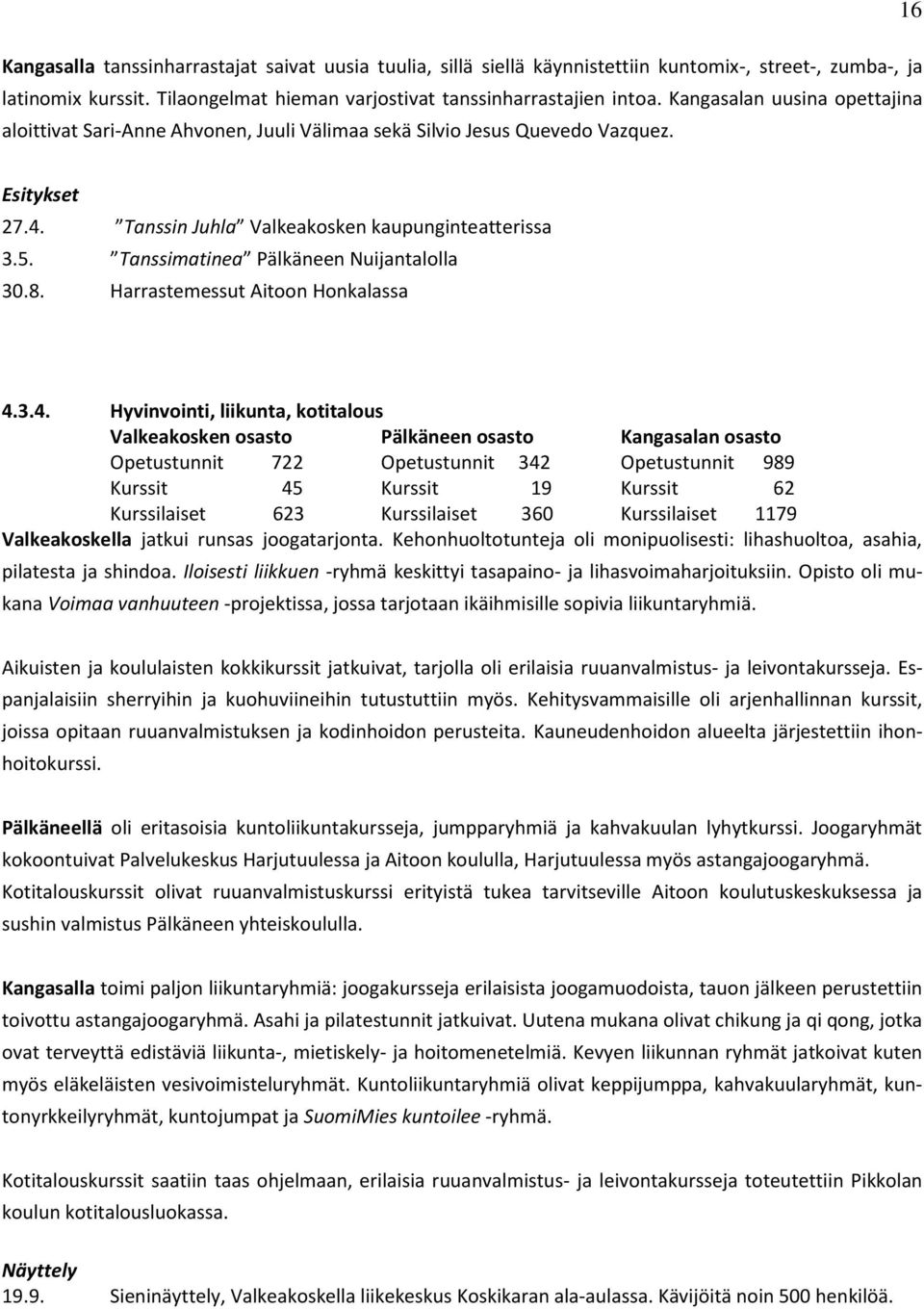 Tanssimatinea Pälkäneen Nuijantalolla 30.8. Harrastemessut Aitoon Honkalassa 4.