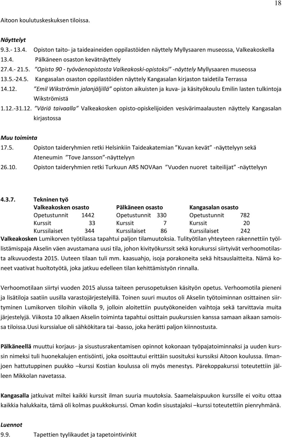 Emil Wikströmin jalanjäljillä opiston aikuisten ja kuva- ja käsityökoulu Emilin lasten tulkintoja Wikströmistä 1.12.