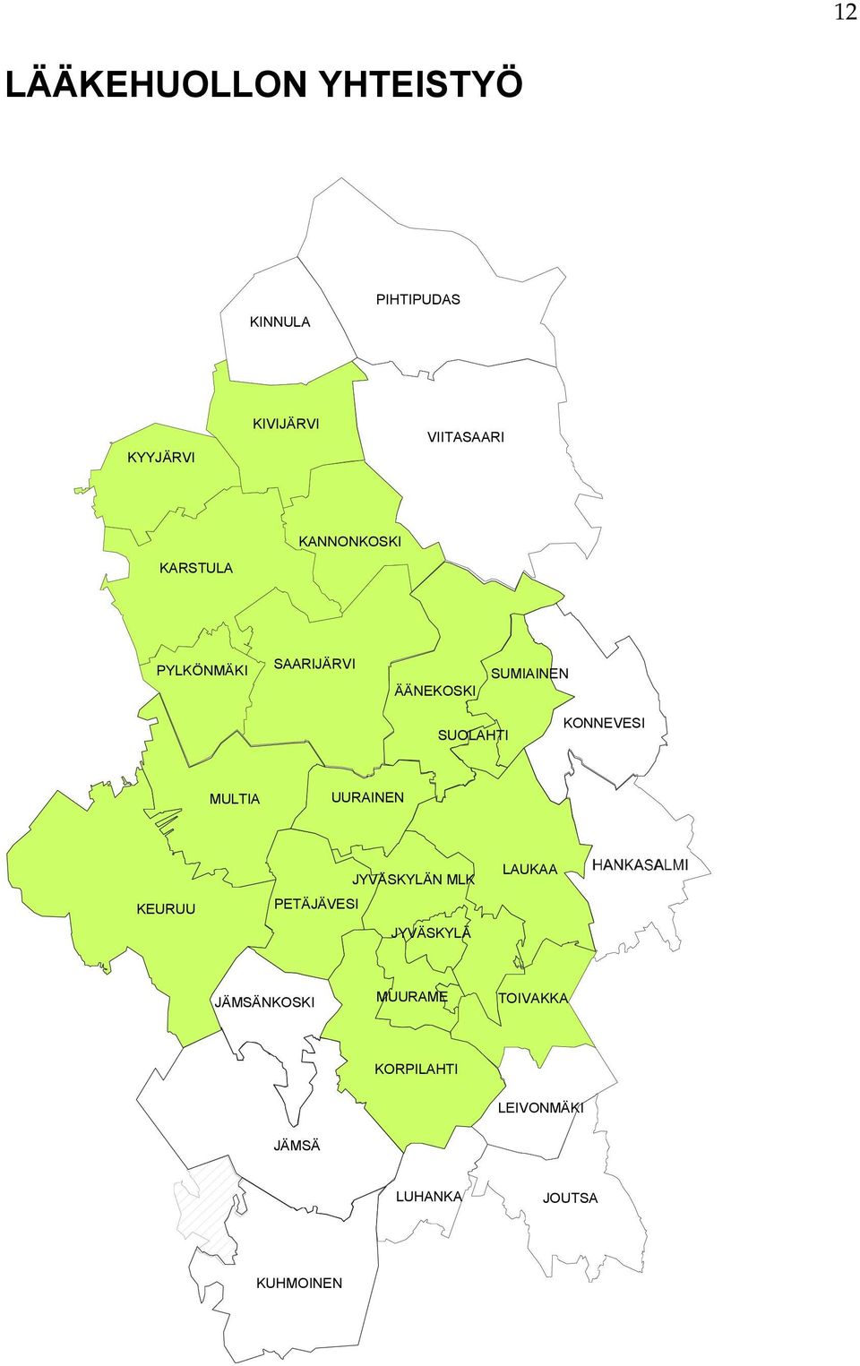 KONNEVESI MULTIA UURAINEN KEURUU PETÄJÄVESI JYVÄSKYLÄN MLK JYVÄSKYLÄ LAUKAA
