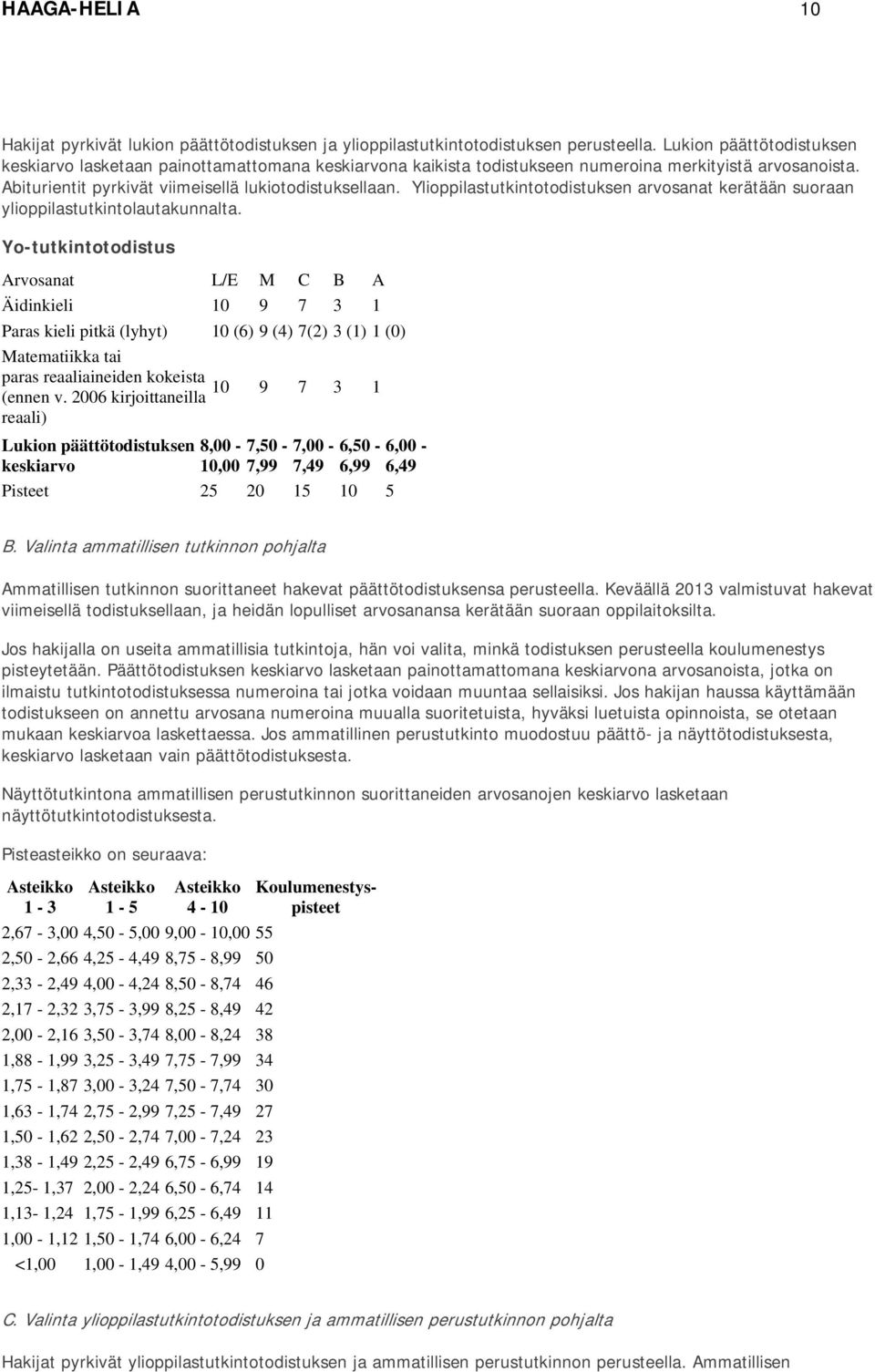 Ylioppilastutkintotodistuksen arvosanat kerätään suoraan ylioppilastutkintolautakunnalta.