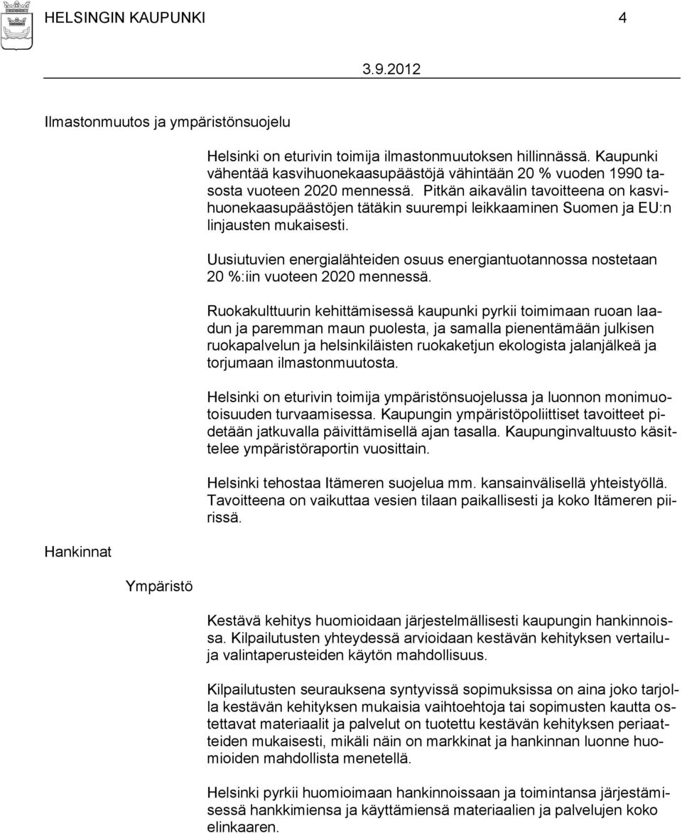 Pitkän aikavälin tavoitteena on kasvihuonekaasupäästöjen tätäkin suurempi leikkaaminen Suomen ja EU:n linjausten mukaisesti.