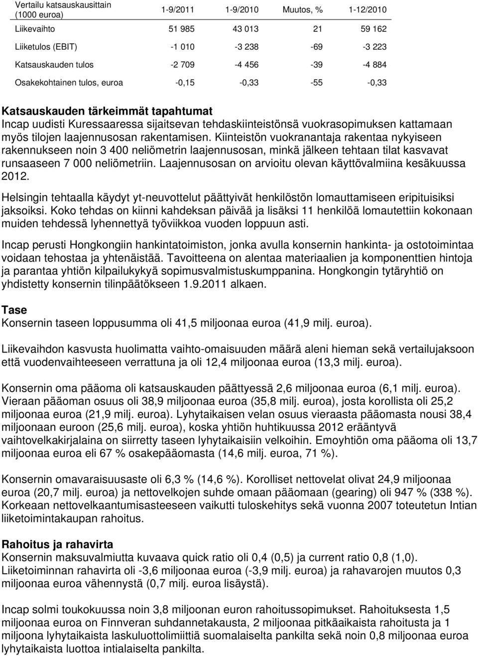 rakentamisen. Kiinteistön vuokranantaja rakentaa nykyiseen rakennukseen noin 3 400 neliömetrin laajennusosan, minkä jälkeen tehtaan tilat kasvavat runsaaseen 7 000 neliömetriin.