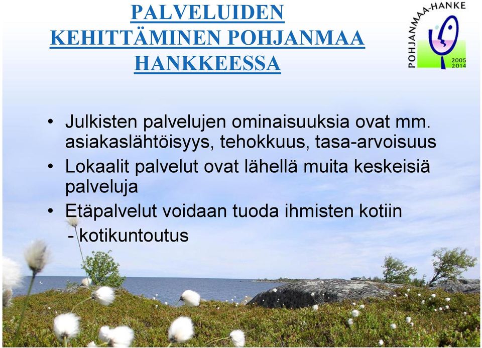 Lokaalit palvelut ovat lähellä muita keskeisiä