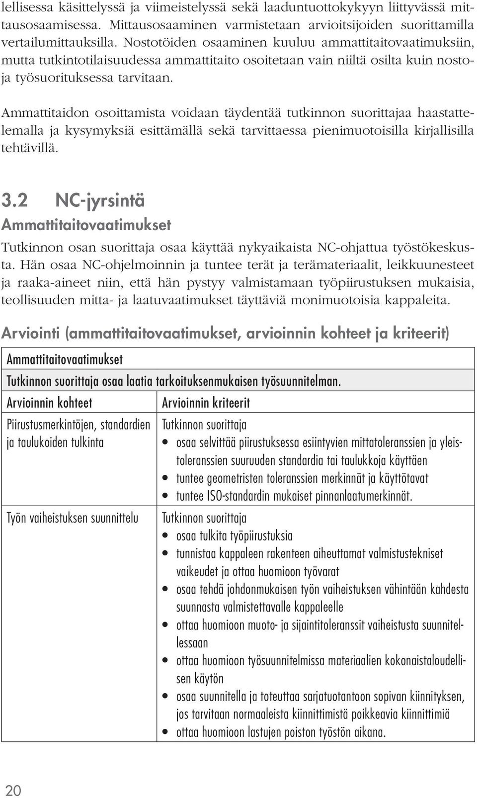 Ammattitaidon osoittamista voidaan täydentää tutkinnon suorittajaa haastattelemalla ja kysymyksiä esittämällä sekä tarvittaessa pienimuotoisilla kirjallisilla tehtävillä. 3.