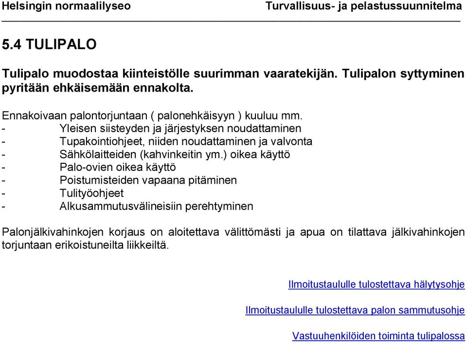 - Yleisen siisteyden ja järjestyksen noudattaminen - Tupakointiohjeet, niiden noudattaminen ja valvonta - Sähkölaitteiden (kahvinkeitin ym.