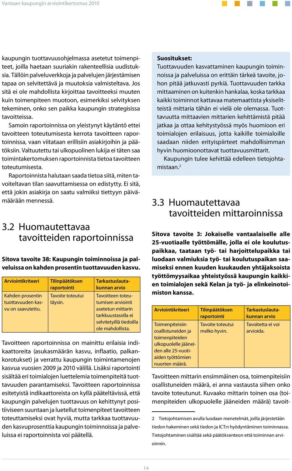 Jos sitä ei ole mahdollista kirjoittaa tavoitteeksi muuten kuin toimenpiteen muotoon, esimerkiksi selvityksen tekeminen, onko sen paikka kaupungin strategisissa tavoitteissa.