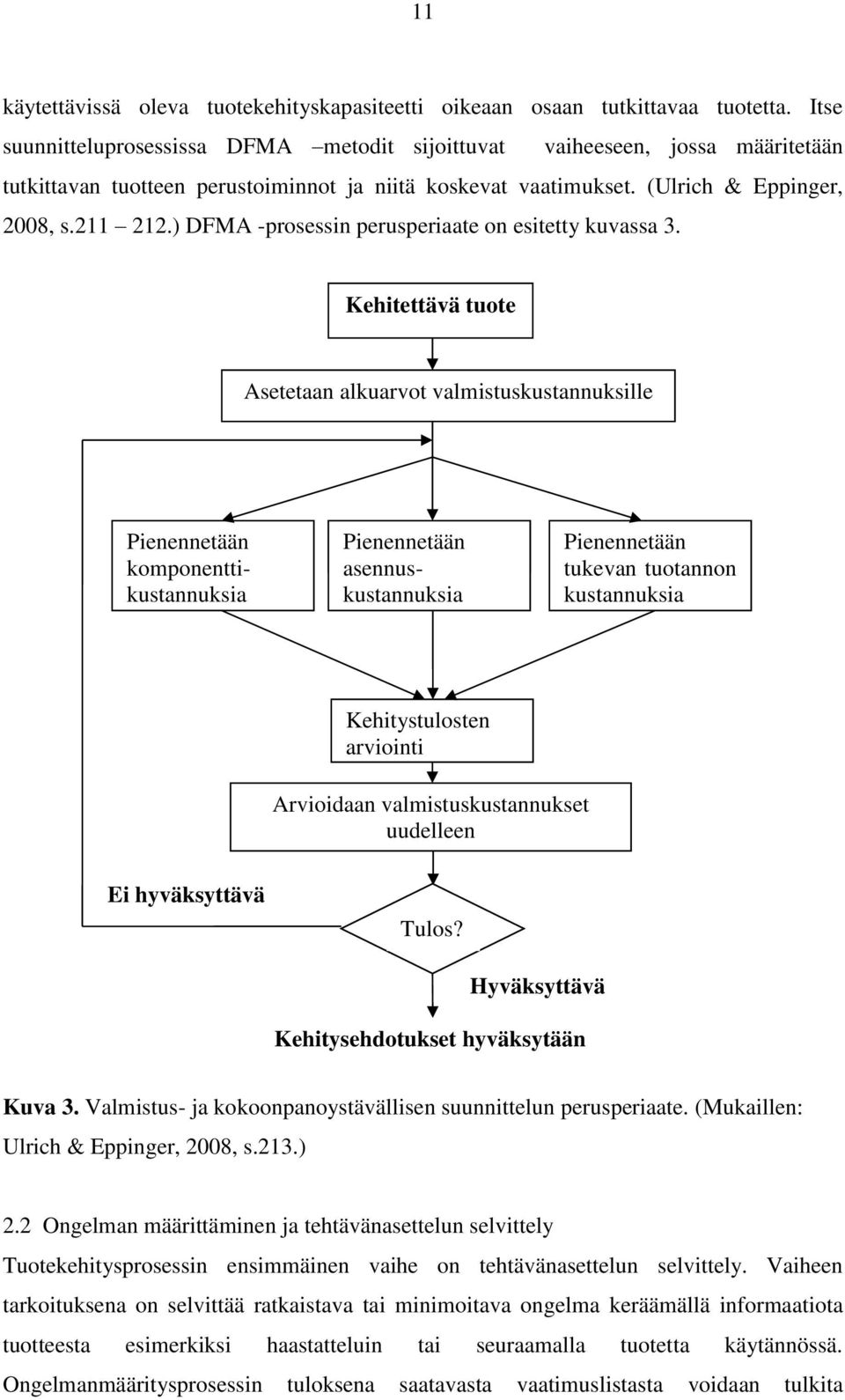 ) DFMA -prosessin perusperiaate on esitetty kuvassa 3.