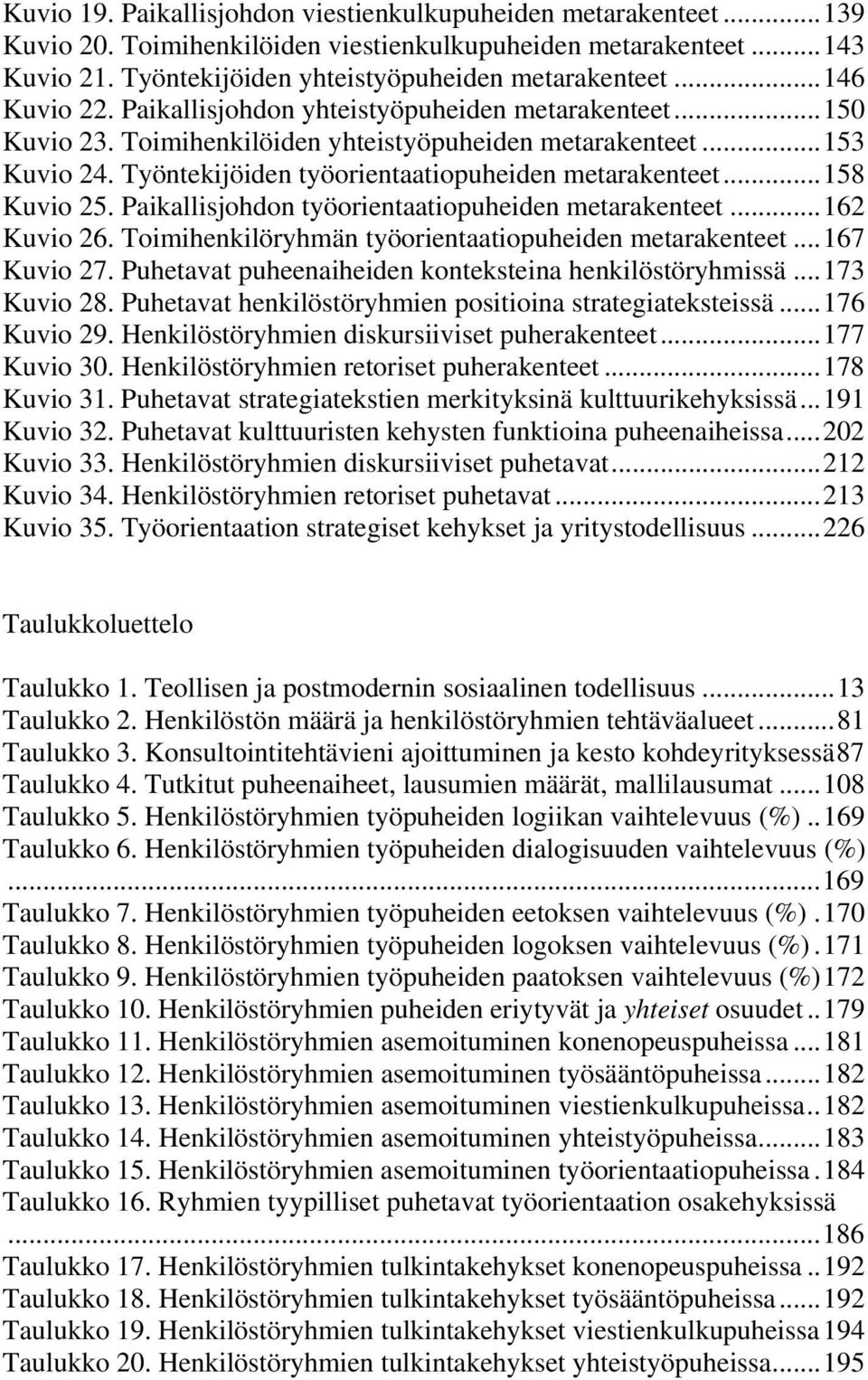 ..158 Kuvio 25. Paikallisjohdon työorientaatiopuheiden metarakenteet...162 Kuvio 26. Toimihenkilöryhmän työorientaatiopuheiden metarakenteet...167 Kuvio 27.