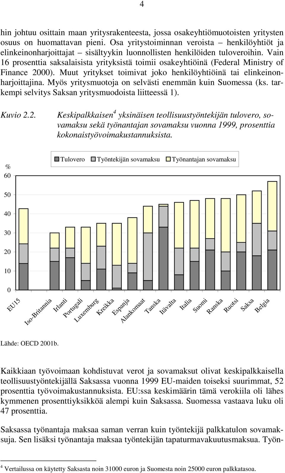 Vain 16 prosenttia saksalaisista yrityksistä toimii osakeyhtiöinä (Federal Ministry of Finance 2000). Muut yritykset toimivat joko henkilöyhtiöinä tai elinkeinonharjoittajina.