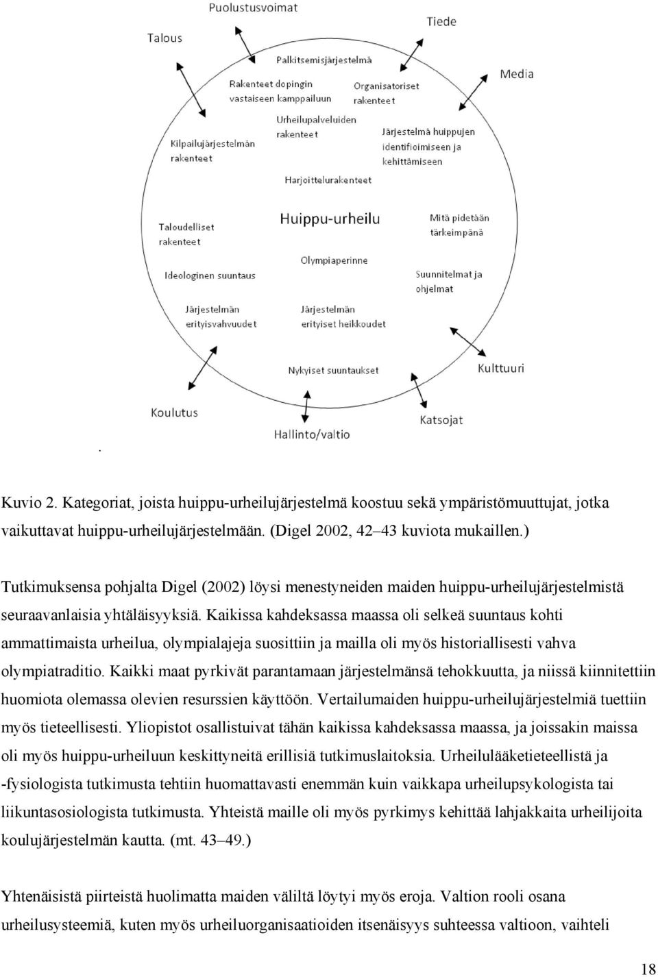 Kaikissa kahdeksassa maassa oli selkeä suuntaus kohti ammattimaista urheilua, olympialajeja suosittiin ja mailla oli myös historiallisesti vahva olympiatraditio.