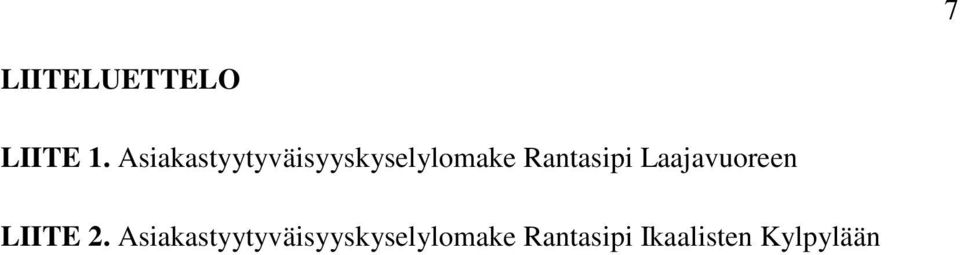 Rantasipi Laajavuoreen LIITE 2.