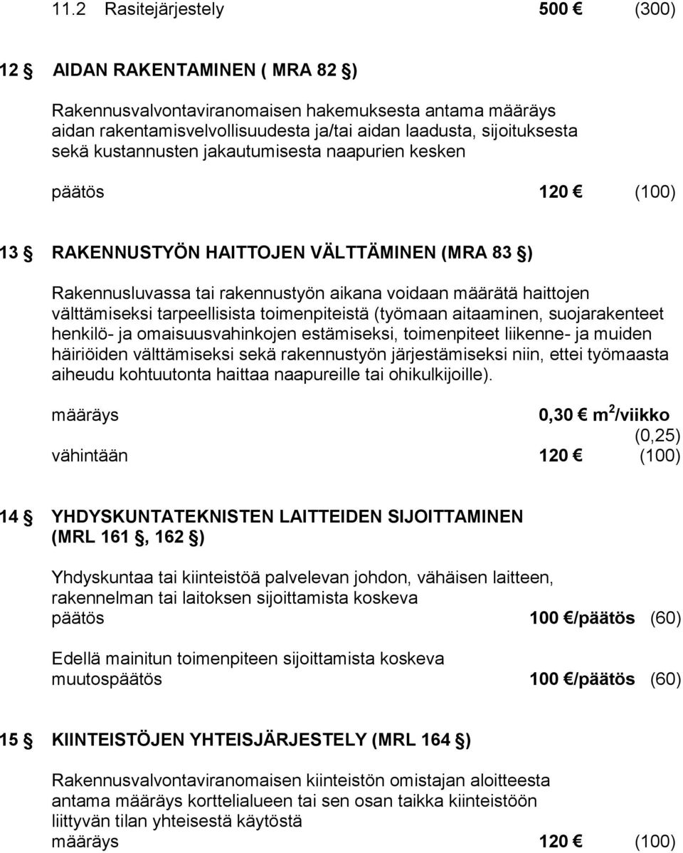 tarpeellisista toimenpiteistä (työmaan aitaaminen, suojarakenteet henkilö- ja omaisuusvahinkojen estämiseksi, toimenpiteet liikenne- ja muiden häiriöiden välttämiseksi sekä rakennustyön