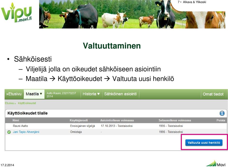 sähköiseen asiointiin Maatila