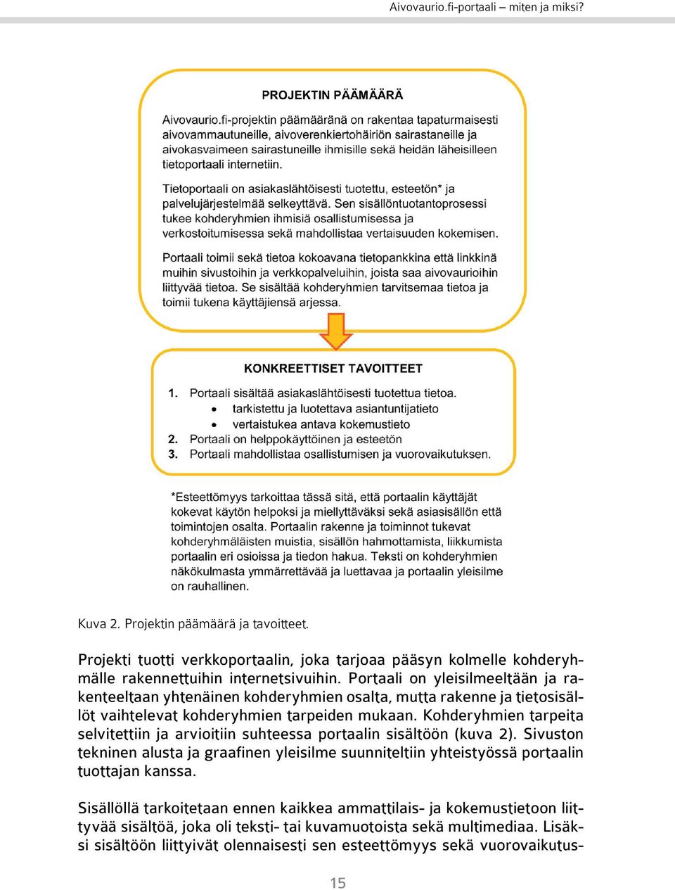 Kohderyhmien tarpeita selvitettiin ja arvioitiin suhteessa portaalin sisältöön (kuva 2).