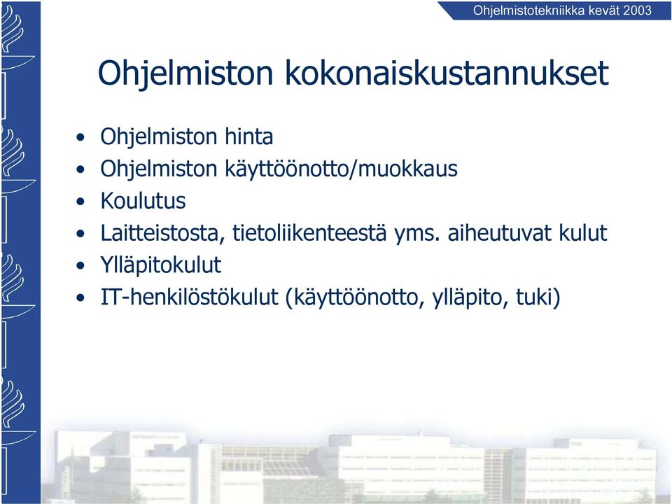 Laitteistosta, tietoliikenteestä yms.