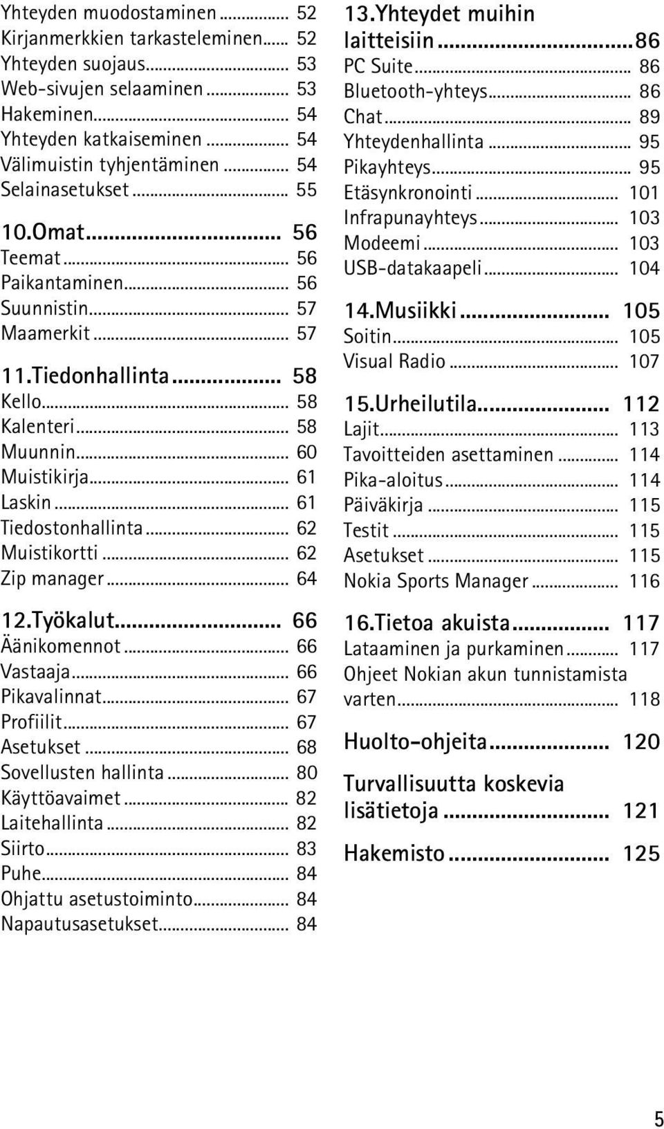 .. 61 Tiedostonhallinta... 62 Muistikortti... 62 Zip manager... 64 12.Työkalut... 66 Äänikomennot... 66 Vastaaja... 66 Pikavalinnat... 67 Profiilit... 67 Asetukset... 68 Sovellusten hallinta.