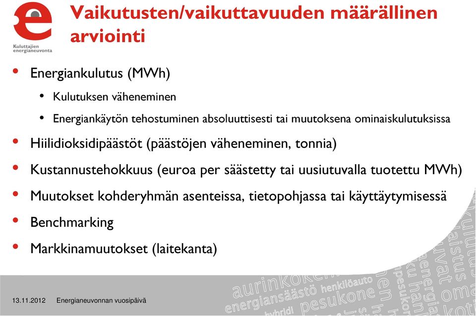 (päästöjen väheneminen, tonnia) Kustannustehokkuus (euroa per säästetty tai uusiutuvalla tuotettu MWh)