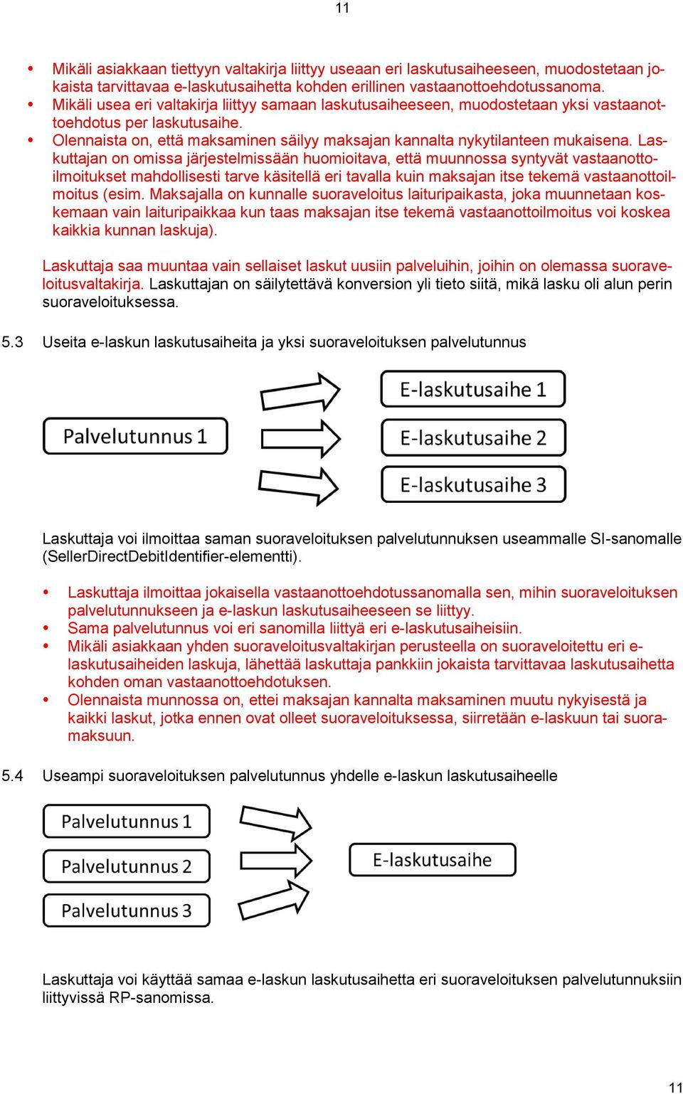 Laskuttajan on omissa järjestelmissään huomioitava, että muunnossa syntyvät vastaanottoilmoitukset mahdollisesti tarve käsitellä eri tavalla kuin maksajan itse tekemä vastaanottoilmoitus (esim.