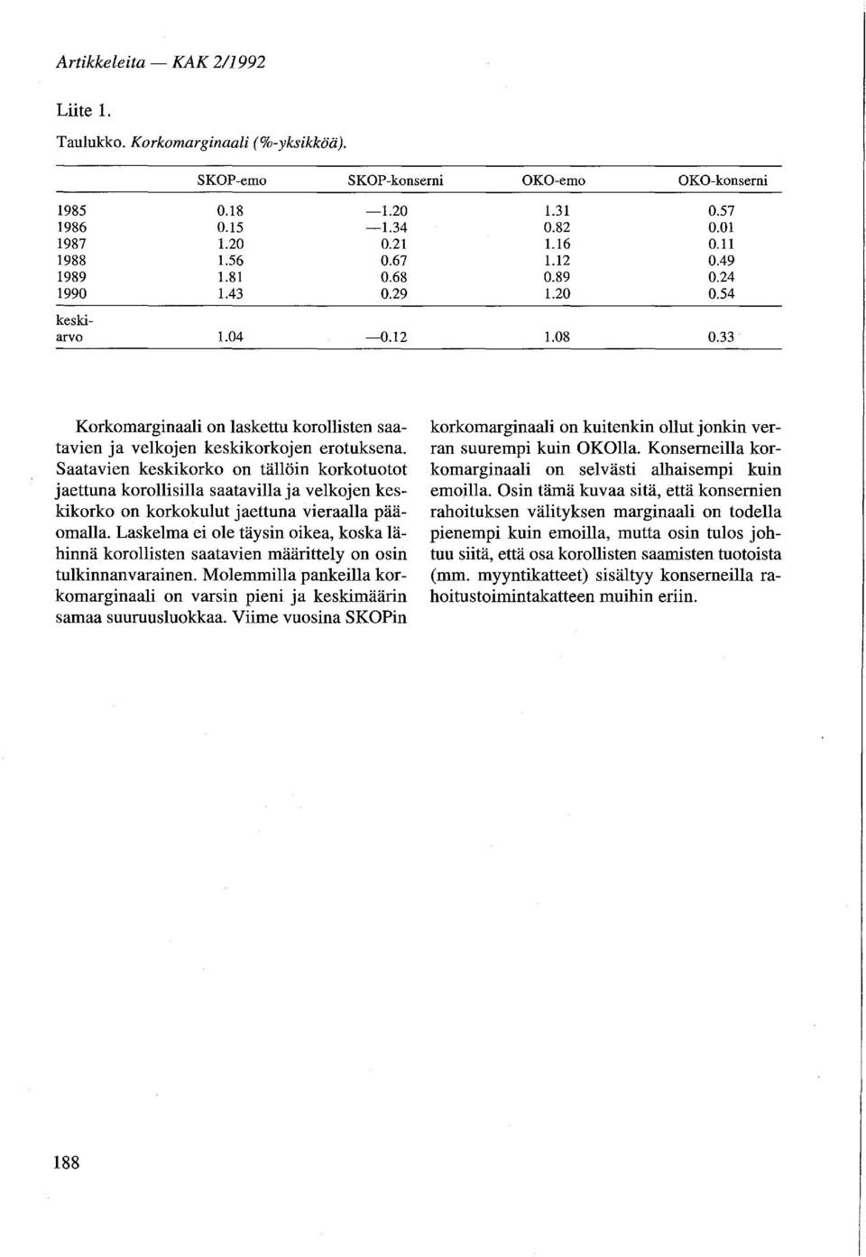 Saatavien keskikorko on tällöin korko tuotot jaettuna korollisilla saatavilla ja velkojen keskikorko on korkokulut jaettuna vieraalla pääomalla.