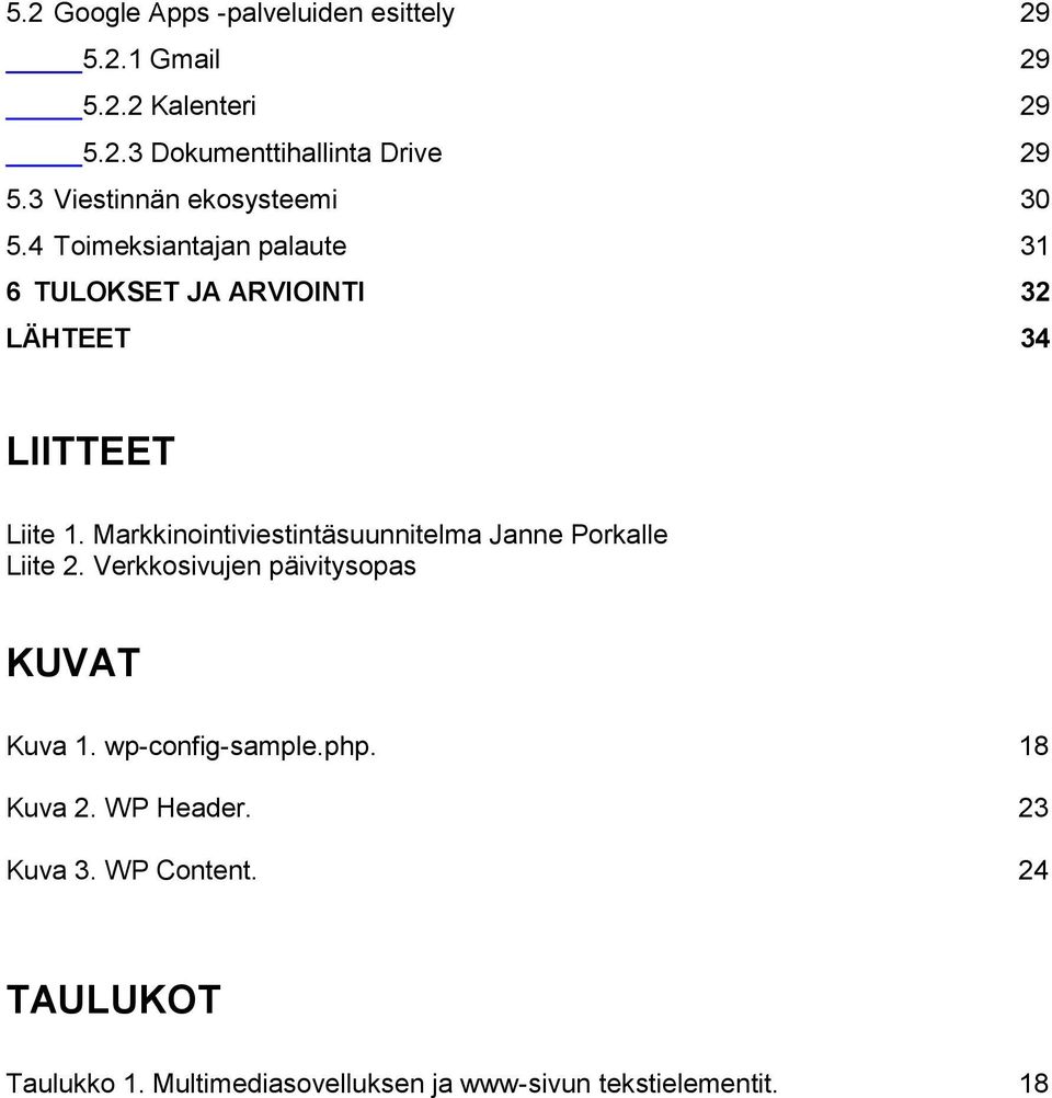 Markkinointiviestintäsuunnitelma Janne Porkalle Liite 2. Verkkosivujen päivitysopas KUVAT Kuva 1. wp-config-sample.