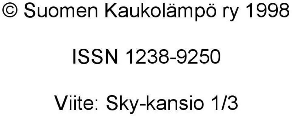 1998 ISSN