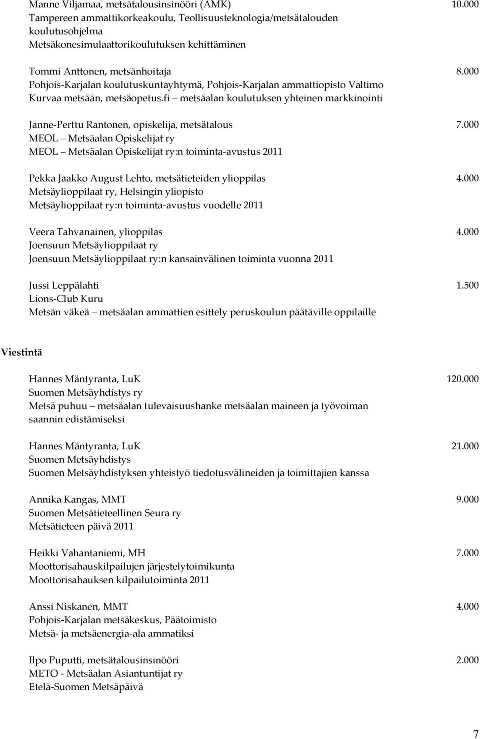 000 Pohjois-Karjalan koulutuskuntayhtymä, Pohjois-Karjalan ammattiopisto Valtimo Kurvaa metsään, metsäopetus.