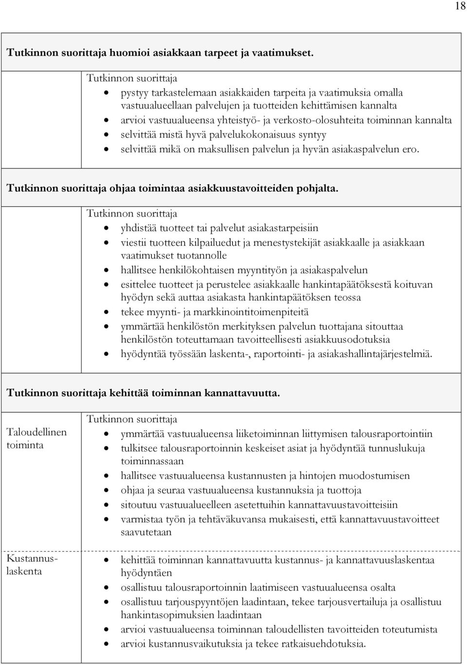 kannalta selvittää mistä hyvä palvelukokonaisuus syntyy selvittää mikä on maksullisen palvelun ja hyvän asiakaspalvelun ero. ohjaa toimintaa asiakkuustavoitteiden pohjalta.