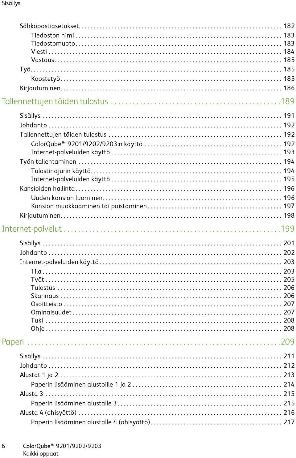 ................................................................................... 185 Koostetyö.......................................................................... 185 Kirjautuminen.