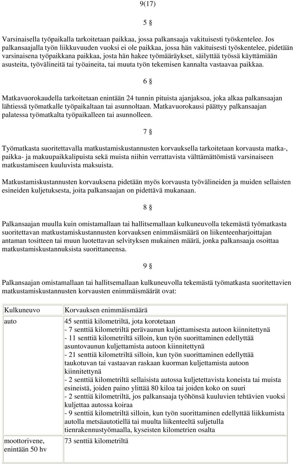 asusteita, työvälineitä tai työaineita, tai muuta työn tekemisen kannalta vastaavaa paikkaa.