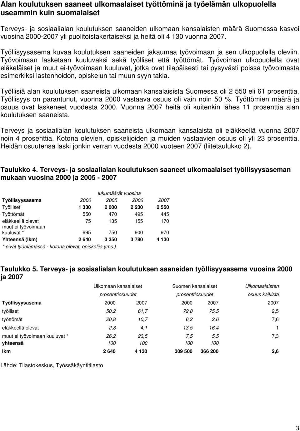 Työvoimaan lasketaan kuuluvaksi sekä työlliset että työttömät.