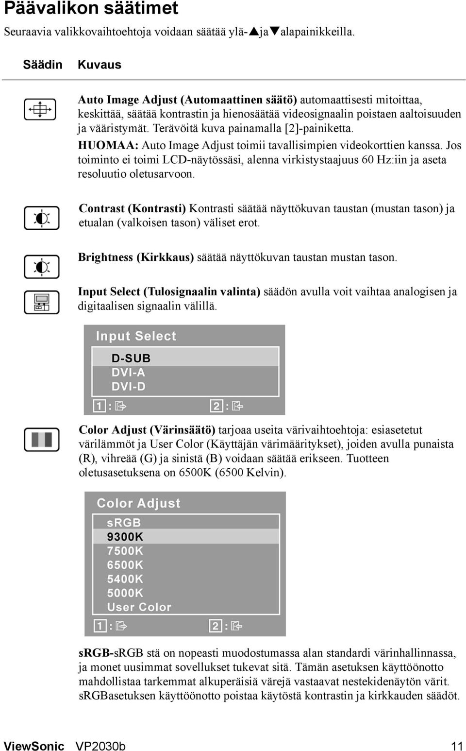 Terävöitä kuva painamalla [2]-painiketta. HUOMAA: Auto Image Adjust toimii tavallisimpien videokorttien kanssa.