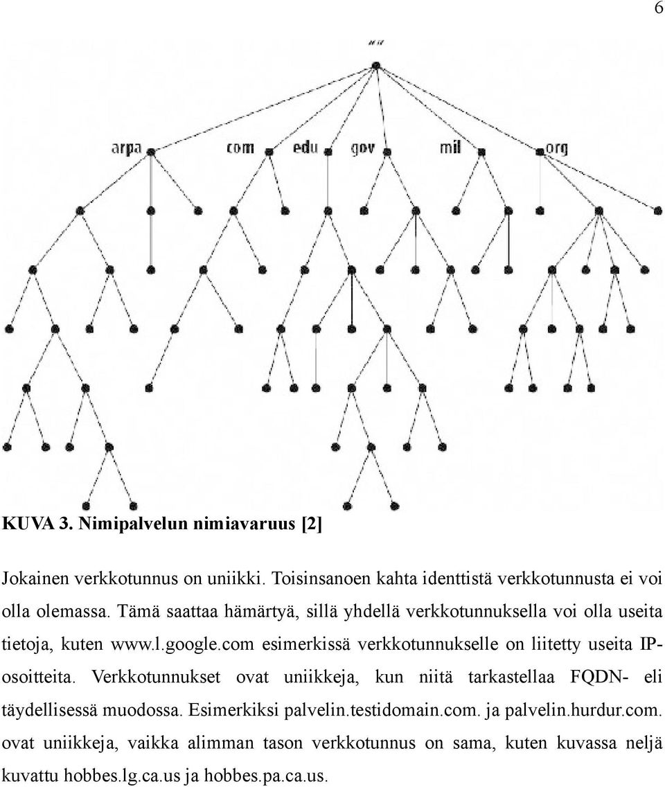 com esimerkissä verkkotunnukselle on liitetty useita IPosoitteita.