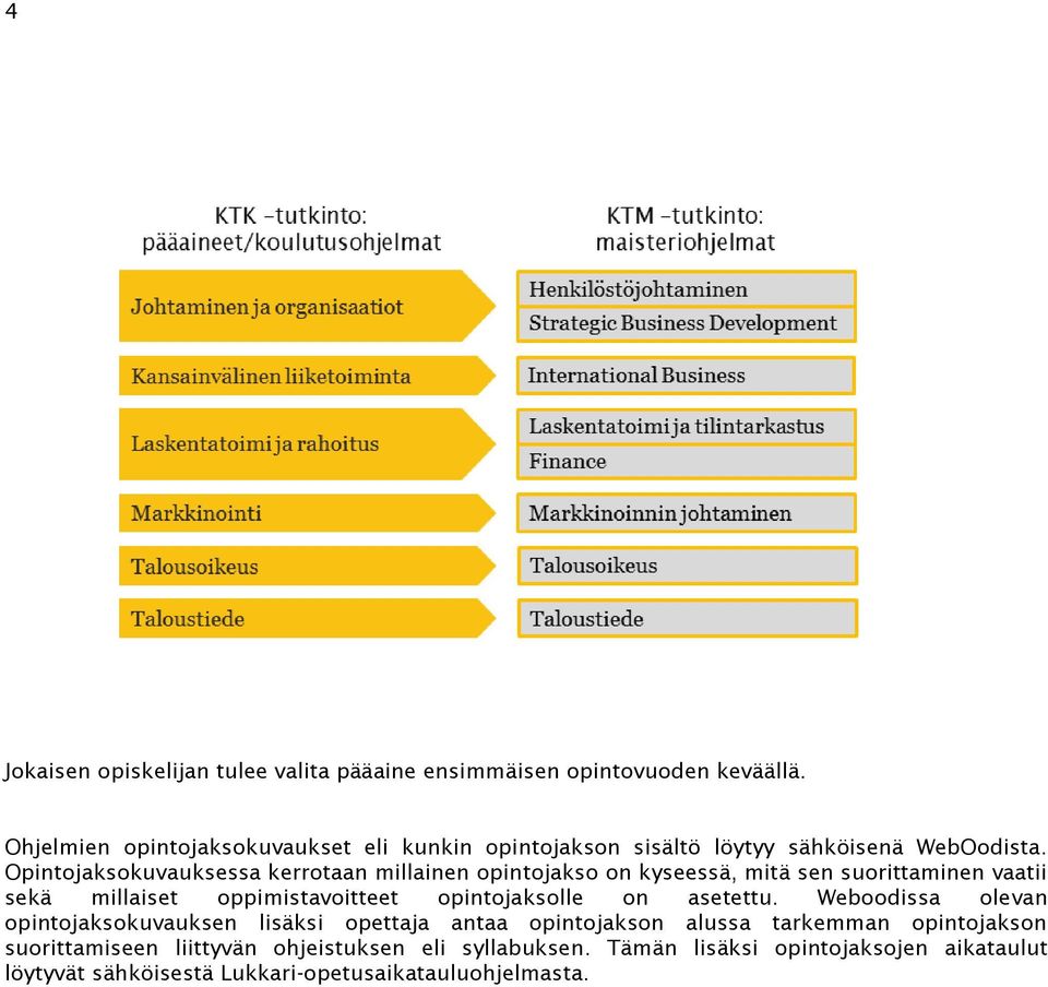 Opintojaksokuvauksessa kerrotaan millainen opintojakso on kyseessä, mitä sen suorittaminen vaatii sekä millaiset oppimistavoitteet opintojaksolle