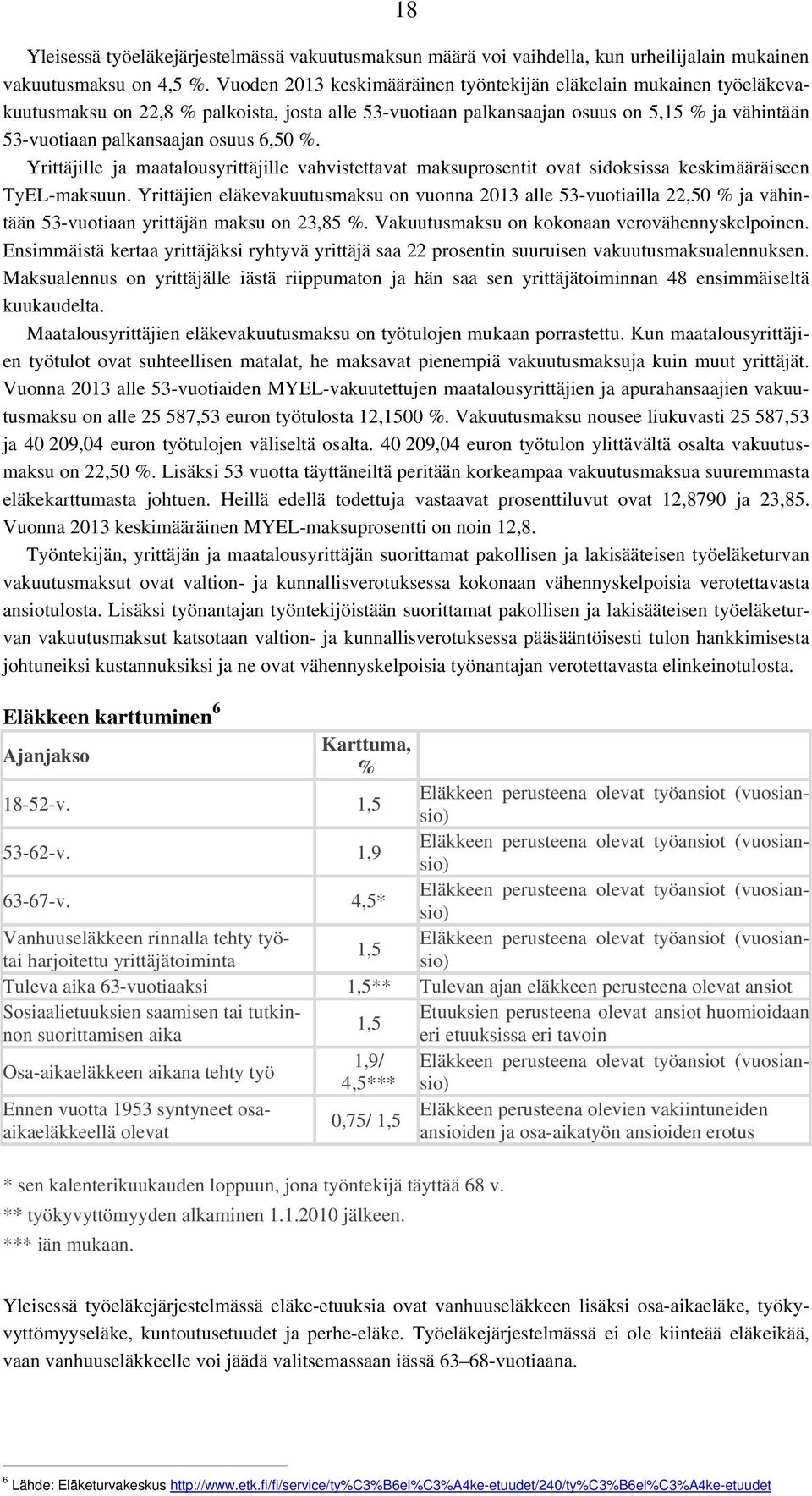 6,50 %. Yrittäjille ja maatalousyrittäjille vahvistettavat maksuprosentit ovat sidoksissa keskimääräiseen TyEL-maksuun.